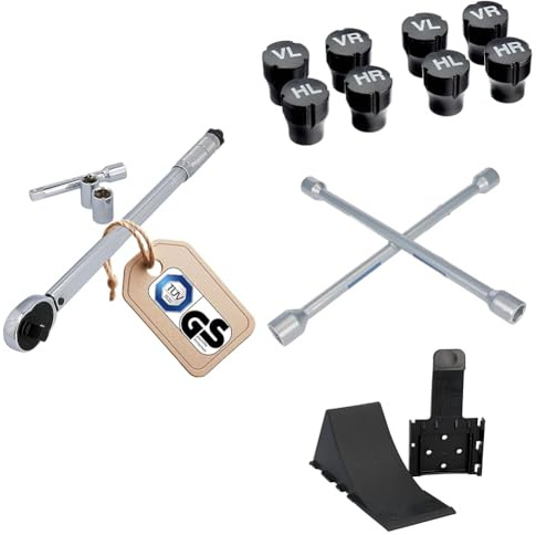 Unitec Reifenwechsel Starter-Set – inkl. Drehmomentschlüssel, Radkreuz & Markerset