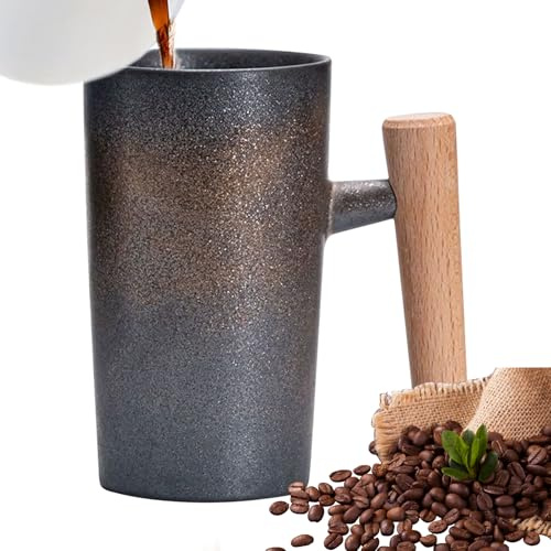 Keramik-Kaffeetasse, Ofenform, 220 ml, Ton, Vintage, inspirierte Form, handgefertigte Ästhetik, mit Verwendung für hausgemachte Kaffee, Teestube