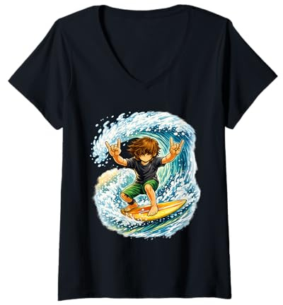 Women's Surfer Boy Yew! V-Neck T-Shirt