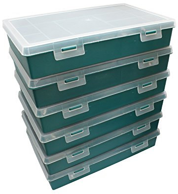 Sortimentskasten mit 21 Fächer für Schrauben und/oder Kleinteile aller aller Art, zb. Muttern, Scheiben oder Anglerzubehör im 6er Pack
