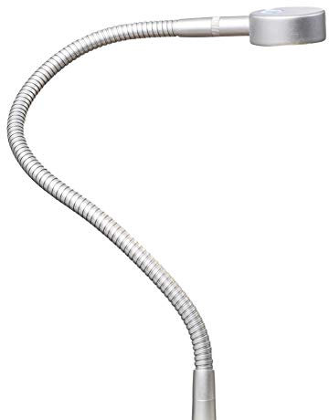 kalb Material für Möbel LED Bettleuchte Leseleuchte Bettlampe Flexleuchte chrom silbergrau Touch Schalt, Farbe:silbergrau/alu eloxiert, Größe:1er Set