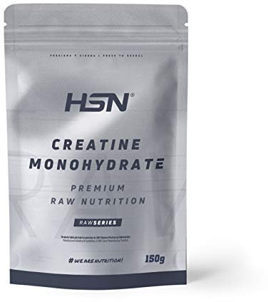 HSN Creatina Monohidrato en Polvo Sin Sabor 150g | 100% Monohidrato de Creatina Micronizada | No Incluye Dosificador | Sin Añadidos y Libre de Contaminantes | No-GMO, Vegano, Sin Gluten