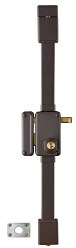 THIRARD - Serrure en Applique Beluga à Tirage pour Porte d'Entrée - Gauche - 3 Points - Transit2 Ø23 mm - Axe 45 mm - Marron - 4 Clés - Mécanisme Sécurisé - Installation Facile