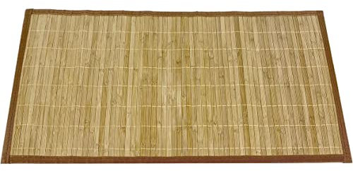 THE SECRET HOME - Alfombra Bambú - 180x220cm - Antideslizante y Resistente - Decoración del Hogar - Ideal para Salón, Comedor o Recibidor - Color Natural Claro