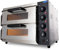 Four à Pizza 2 Pizzas Ø 40 cm 2 Chambres - Convient pour Pizza, Pain, Gâteau - Avec éclairage - Four à pizza jusqu'à 350°C