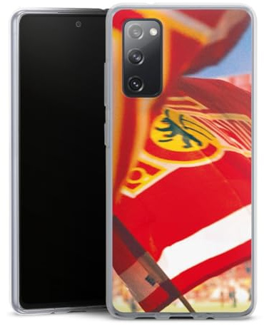 DeinDesign Silikon Hülle kompatibel mit Samsung Galaxy S20 FE Case transparent Handyhülle 1. FC Union Berlin Flagge Offizielles Lizenzprodukt