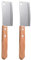 2Pcs de Chef Couperet Chinois Mini de Cuisine en Acier Inoxydable avec Manche en Bois Légumes Antiadhésifs de Coupe de Boeuf Pain Coupe-Fromage Ustensile