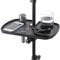 Auhafaly Plastic Microphone Stand Tray Stage Concert Performance Vocal Guitar Accessory with Drink Holder and Microphone Holder (Deluxe)