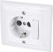 Enchufe empotrable universal, todo en uno, serie G1, color blanco puro