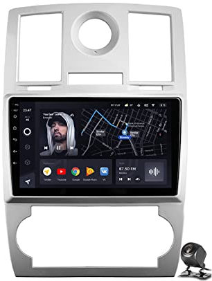 Buladala 2 Din 9 inch Car Stereo Radio Android 10 for Chrysler 300C 1 2004-2011 Support 3D Real-time driving dynamics/DSP/Bluetooth 5.1/internet radio/Carplay/Amplifier Audio output/SWC,CC3: 6+128GB