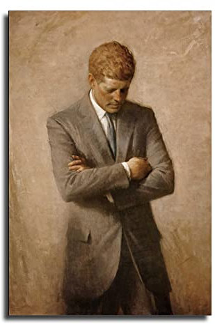 LVUPIIG John F Kennedy White House Presidential Portrait Leinwand Kunst Poster und Wandkunst, Bild Druck Moderne Familie Schlafzimmer Dekor Poster 40 x 60 cm