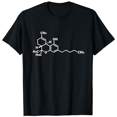 THC Strukturformel Medizin Cannabis Marihuana CBD Hanfsamen T-Shirt