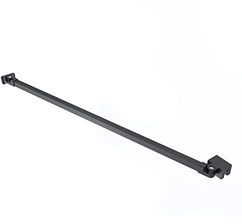 Stabilisator Schwarz Haltestange 48 cm für Duschen Duschabtrennung Glaswand Walk in Dusche Duschkabine Glasdicke 5-8 mm mit Gelenk flexibel 360°drehbar Aluminium