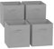 GREATOYAR Juego de 4 Cajas de Almacenamiento, Cajas de Almacenamiento de Tela, Cubos de Almacenamiento Plegables, Cajas de Juguetes Plegables, Cajas de Organización, 31x31x31cm, Gris Claro, 4 Unidades