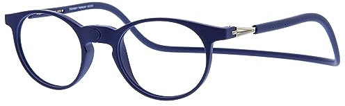 DIDINSKY Gafas de Presbicia con Iman y Filtro Anti Luz Azul. Gafas Graduadas Imantadas de Lectura para Hombre y Mujer y Cristales Anti-reflejantes - FARADAY (Indigo, 2, x, Redondo)