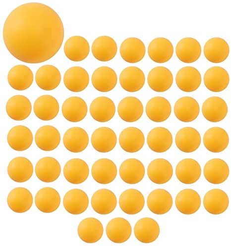 Piarktoy Tischtennisbälle, hochwertig, langlebig, nahtlos, Orange, 50 Stück