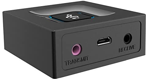 Septpenta Receptor de Música Bluetooth 5.0, Adaptador de Música Bluetooth Inalámbrico de Carga USB de Rango de Coincidencia Automática de 30 Pies con Receptor de Transmisor Inalámbrico RCA 3, 5 mm