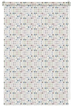 GARDINIA Rollo zum Klemmen, Tageslicht-Rollo, Blickdicht, Alle Montage-Teile inklusive, EASYFIX Rollo Japandi Mosaik, Bunt/Dekor, 100 x 150 cm