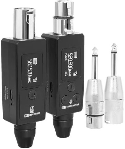 STRICH M1 Drahtloses Mikrofonsystem UHF Drahtloser XLR Sender und Empfänger für dynamische Mikrofone, Audio-Mischer, PA-System
