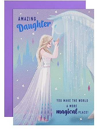 Hallmark Geburtstagskarte für Tochter – Disney Frozen Design mit Aktivität