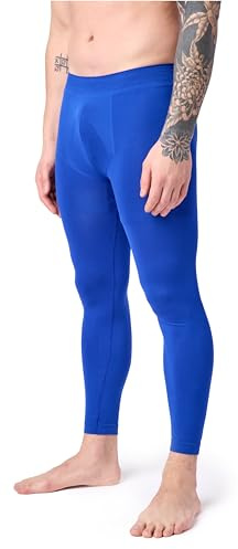 Ladeheid Lange Unterhosen Herren Funktionsunterwäsche Thermounterwäsche für Winter Sport Ski Outdoor Fußball Jogging LA40-260 (Blau, S)