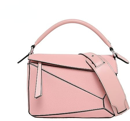 ICOBES Handtaschen mit geometrischem Design, Mini-Handtasche mit Tragegriff oben, modische Tragetasche für Damen, rose