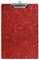 Vhcawsu Glänzendes rotes Giltter Klemmbrett Schreib-Klemmbrett Klemmleiste für Büro, Schule, Krankenpflege, Acryl, Standardbriefgröße, A4, Klemmbrett mit niedrigem Profil, Metallclip, 22,9 x 31,8 cm