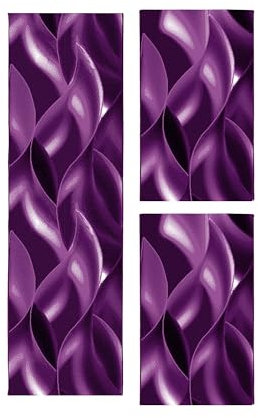 HomebyHome Bettumrandung Schlafzimmer 3 teilig Teppich Lila-2 - Waschbarer Bettumrandung Teppich Läufer Set Extra Flauschig Bettvorleger Schlafzimmer Bettset:2 St. 80x150 cm | 1 St. 80x300 cm