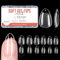 EODCI Kurze Mandel Nageltips für Gelnägel, Gel Full Cover Nail Tips, Pre-Shaped Halbmatt tips nägel Gelly Nagelspitzen für Nagelverlängerung und Nail Art DIY Nagelstudio 600 Pieces 12 Sizes