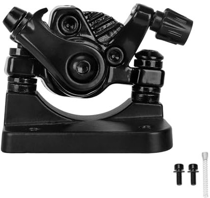 TREFAN Freno de disco delantero y trasero para scooter eléctrico Kugoo M4/M4 Pro, freno de disco para scooter eléctrico, pinzas de freno de aleación de aluminio, pinza de freno mecánica (negro más