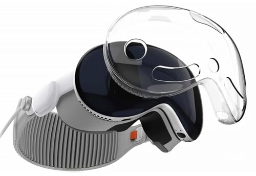 Schutzhülle kompatibel mit Apple Vision Pro, flexibler TPU-Displayschutz für VR 2024 Kopfhörer, weiches TPU, hochauflösend, stoßfest, ultradünn (favp01)