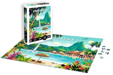 Puzzle 1000 Teile – Französisch-Polynesien – Sentosphère – Kreation von Veronique Debroise – Aktivität in der Familie – Erwachsene