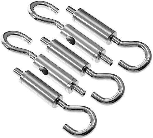 DECOMELODY 5 Stück Drahtseilspannschloss Haken und Ösenspanner Verstellbare Spannhardware für Kabel Langlebig und Geeignet für Beleuchtung Maschinen und