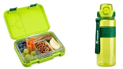 JOLLY Lunch - Set - Jausenbox & Trinkflasche 750ml, Auslaufsicher, herausnehmbare Fächer, BPA-Frei & Spülmaschinenfest, Kinderfreundlich, kompakt & robust