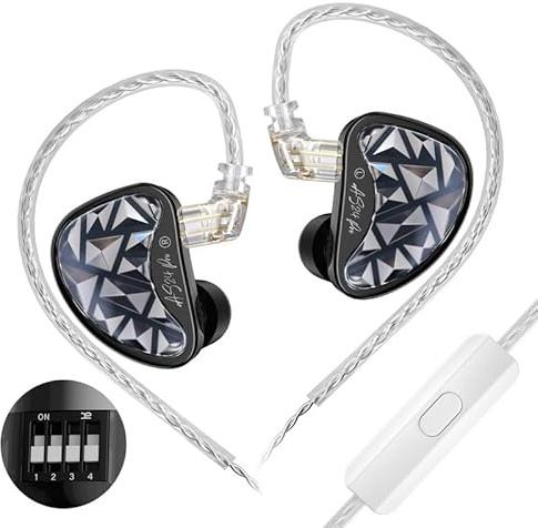 KZA COUSTICS AS24 PRO 24 Balanced Armature Earphones IEM in-Ear Monitor Headphones Studio Earphones with Standard and Tuning Version HiFi Sound for Musicians Audiophiles