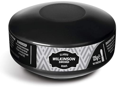 Wilkinson Vintage Edition Men's Shaving Soap in Jar 125g - Enhances Blade Glide & Nourishes Skin - Premium Classic Shaving Soap for Safety Razor & Brush