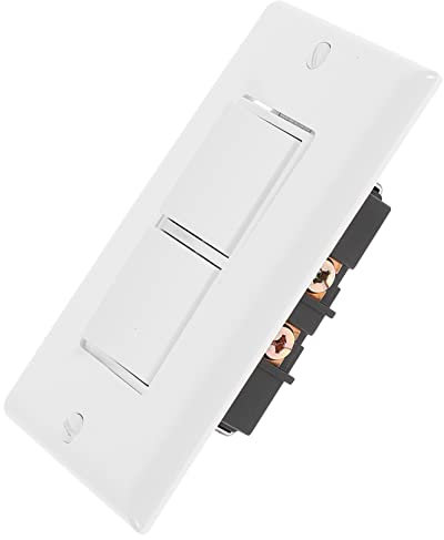 DIYEAH Interruttore Bilanciere Con Doppia Luce Elettrica Copripiatti Inclusi Design Moderno e Pratico Per Case Appartamenti e Aree Commerciali