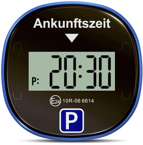 Gooofly Chrono Pro Parkscheibe Elektrisch mit Zulassung, Elektronische Parkscheibe mit Zulassung, Digitale Parkscheibe Auto, Elektrische Parkuhr mit 2 Displays & 3 Zeitmodi (1, Dunkelgold)