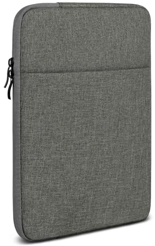 moex Étui de protection pour tablette Honor Pad X9 avec fermeture éclair et compartiment pour accessoires, housse en tissu nylon doux rembourré, housse de protection minimaliste, gris foncé