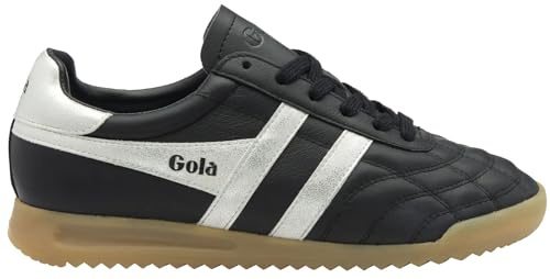 Gola Damen Stadium Sneaker, Schwarz/Silber, 38 EU