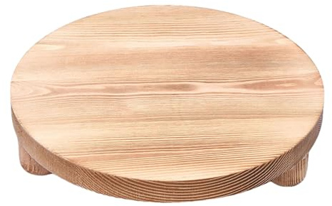 Présentoir Rond en Bois Sur Pied, Plateau De Présentation Style Ferme, Porte-Savon Rustique Pour Salle De Bain, Waschbecken Ou Table De Cuisine, Bougies, Parfums und Accessoires, Décoration Intérieure