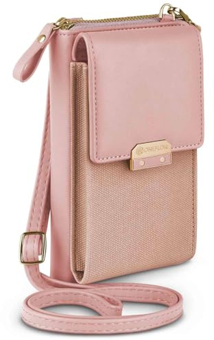 ONEFLOW Bliss Purse für Google Pixel 10 Handytasche zum Umhängen Damen mit Portemonnaie, Handy Umhängetasche mit Geldbörse und Handyfach, Kleine Handtasche, Rose Pink