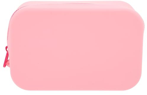 Borsa Cosmetici in Silicone Rosa Grande Capacità per Viaggio | Borsa Porta Trucchi da Viaggio, Portatile, per Casa e Organizzare Trucchi e Toilette