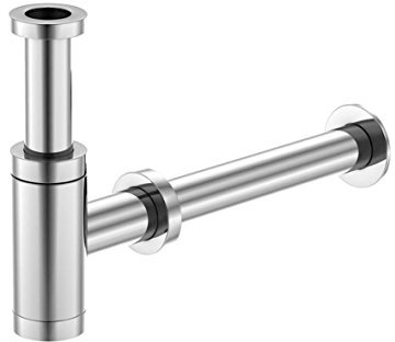 Steinberg 100 1696 Geruchsverschluss mit Verstell-Bereich und auf Hochglanz polierter Chrom-Oberfläche Design-Siphon