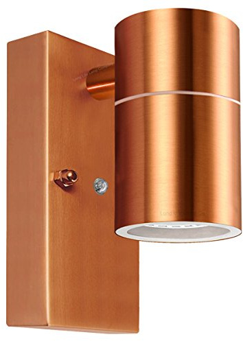 Long Life Lamp Company Single Outdoor Wall Light Dusk Till Dawn Sensor Copper Finish IP65 ZLC097CDTD