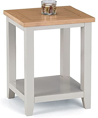 Julian Bowen Table d’appoint Richmond, gris/chêne