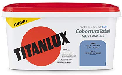 Titanlux Titan Pintura Plástica Covertura Total 4L (1025 Azul Calipso)