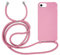 MyGadget Handykette für iPhone 6 | 6s | 7 | 8 | SE 2020 | SE 2022 - [ Hülle mit verstellbaren Band ] - TPU Handyhülle mit Handyband zum Umhängen - Kordel Schnur Case Schutzhülle - Rosa