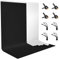 Vevelux Sfondo Fotografico Nero-Bianco 2 in 1, 2 X 3 M Fondale Pieghevole con 8 Clip, 100% Poliestere Antirughe, Lavabile per Studio Fotografico, Riprese e Televisione