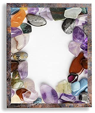 arte-tuo Bilderrahmen Opal N | 48x64 cm | Rusty Iron Look | klares Kunstglas | Poster Puzzle Diamond Painting Drucke
